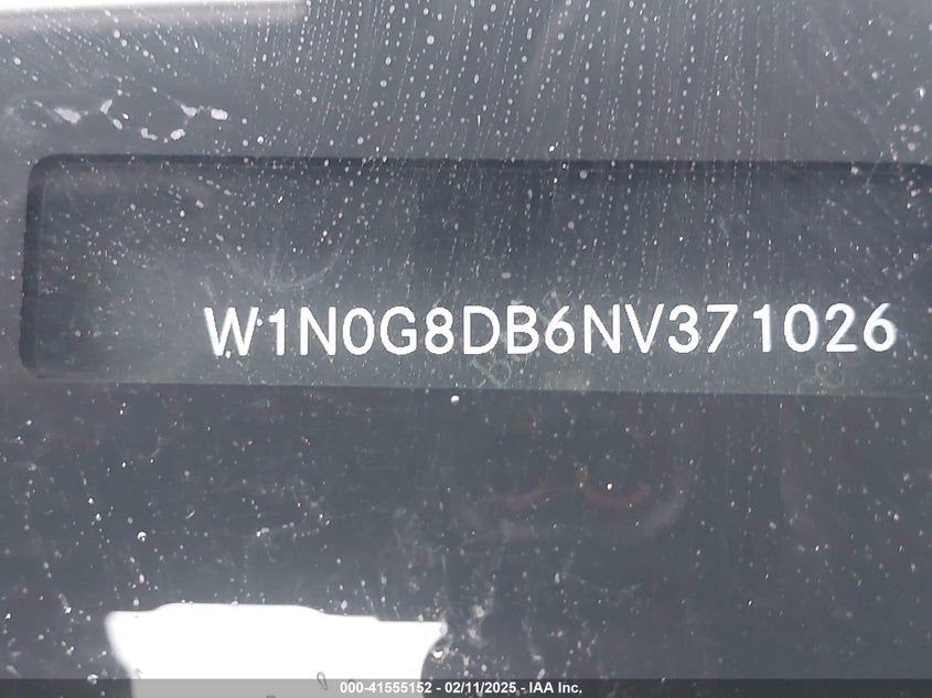2022 MERCEDES-BENZ GLC 300(VIN: W1N0G8DB6NV371026
