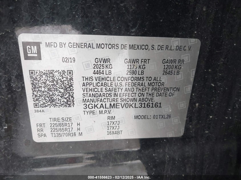 2019 GMC TERRAIN SLE - 3GKALMEV0KL316161