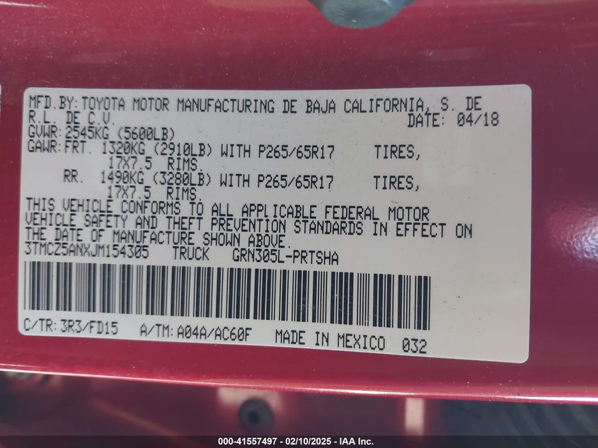 2018 TOYOTA TACOMA TRD SPORT - 3TMCZ5ANXJM154305