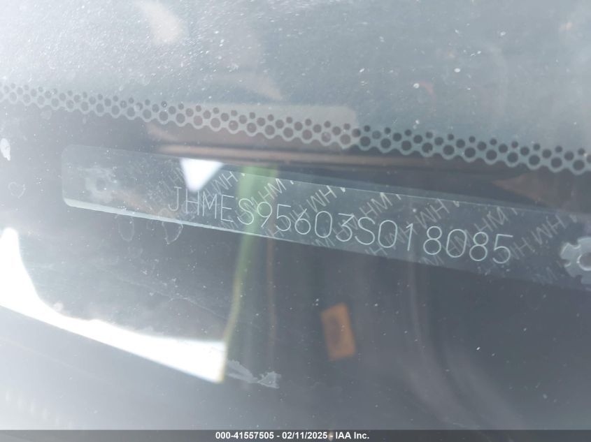 2003 Honda Civic Hybrid VIN: JHMES95603S018085 Lot: 41557505