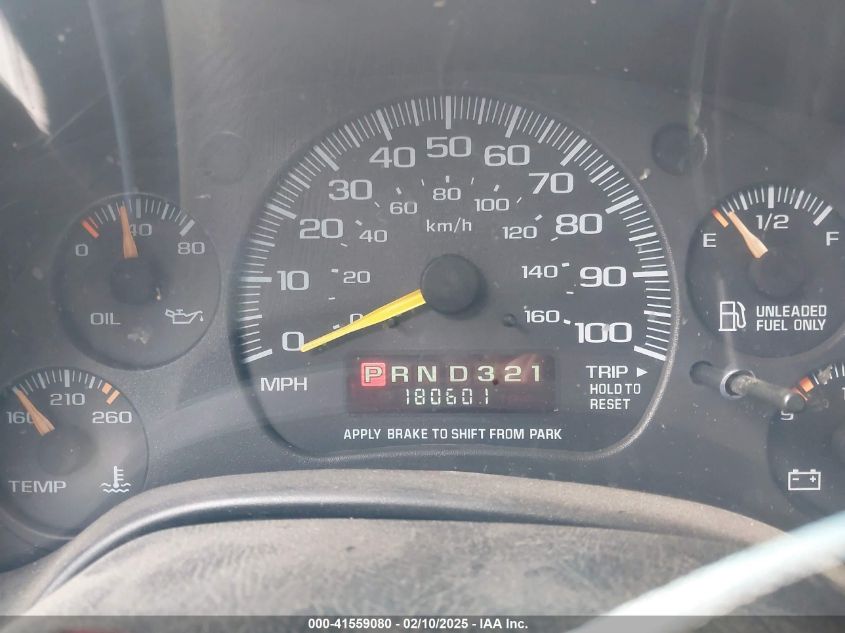 2001 Chevrolet Express VIN: 1GAHG39GX11161539 Lot: 41559080