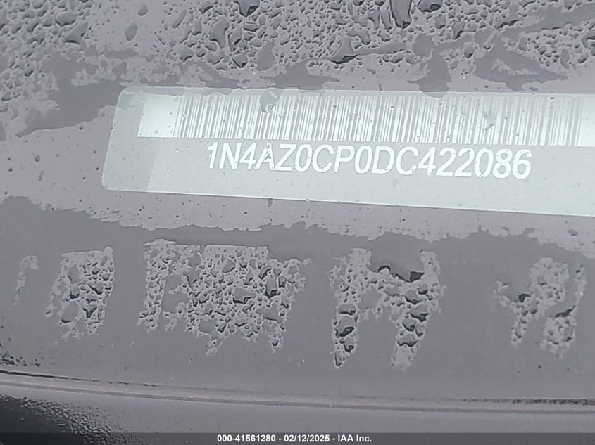 2013 NISSAN LEAF VIN: 1N4AZ0CP0DC422086