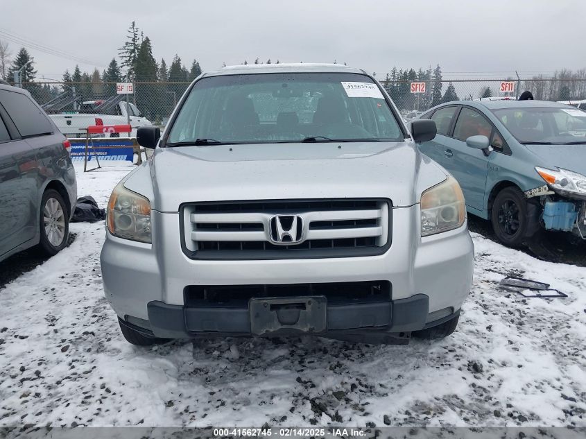 2006 Honda Pilot Lx VIN: 2HKYF18136H549031 Lot: 41562745