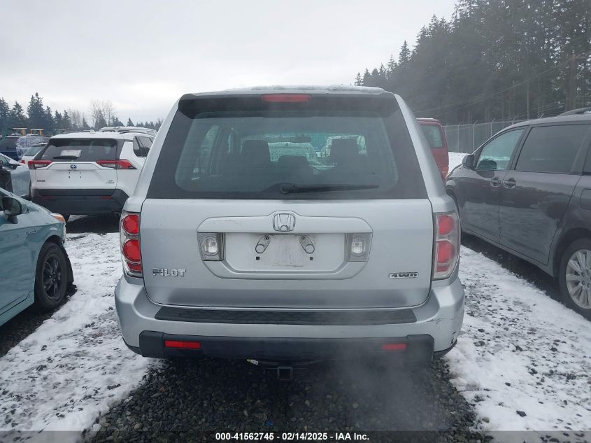 2006 Honda Pilot Lx VIN: 2HKYF18136H549031 Lot: 41562745