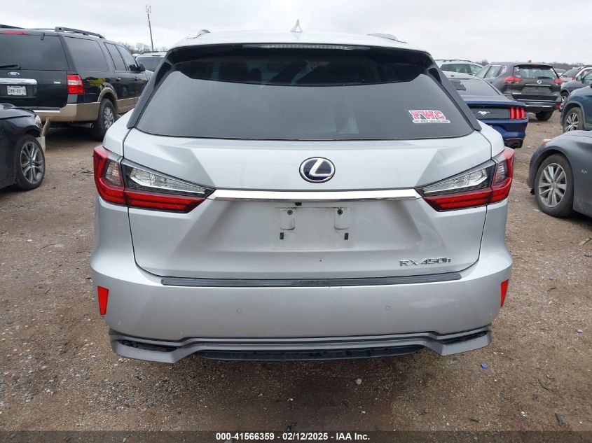 2016 Lexus Rx 450H VIN: 2T2BGMCA6GC002928 Lot: 41566359