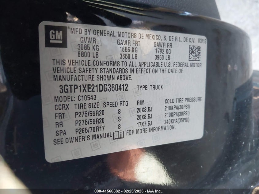 2013 GMC SIERRA 1500 DENALI - 3GTP1XE21DG360412