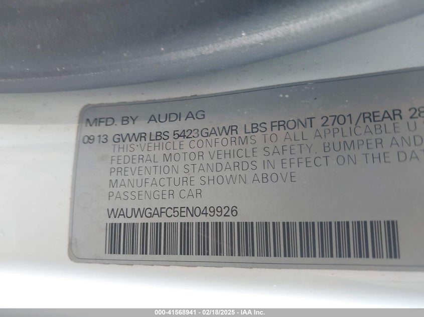 2014 AUDI A7 3.0T PREMIUM PLUS - WAUWGAFC5EN049926