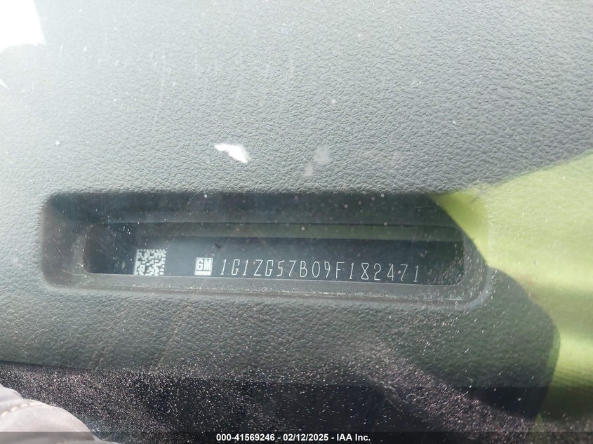 2009 CHEVROLET MALIBU VIN: 1G1ZG57B09F182471