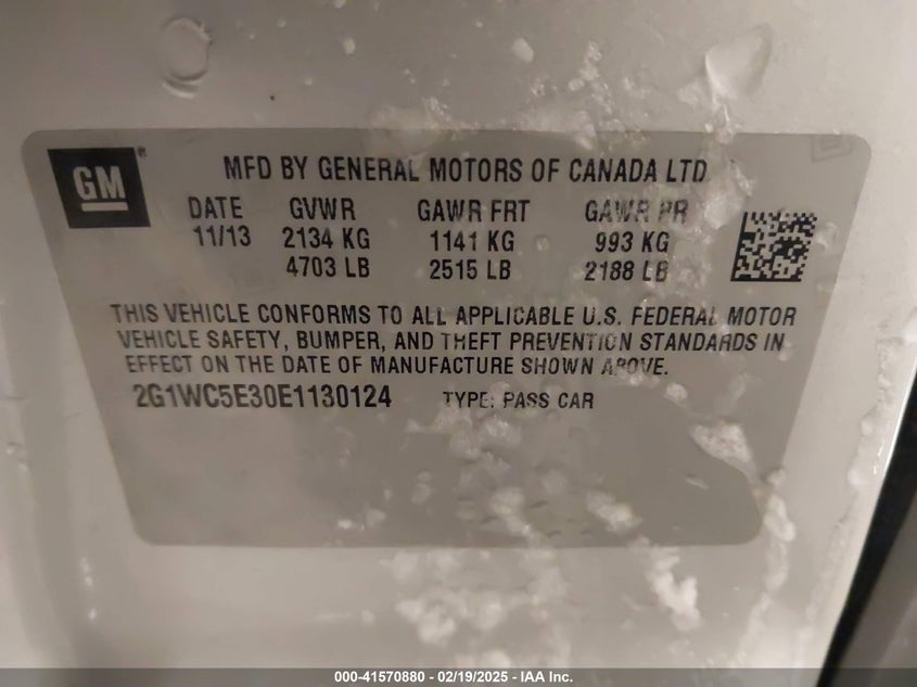 2014 CHEVROLET IMPALA LIMITED LTZ - 2G1WC5E30E1130124