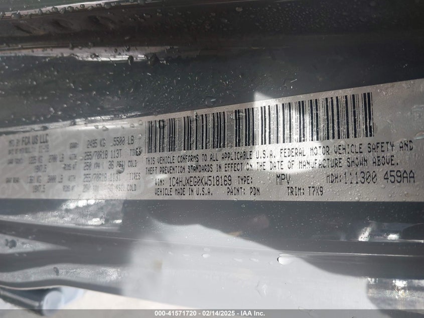 2019 JEEP WRANGLER UNLIMITED SAHARA 4X4 - 1C4HJXEG0KW518169