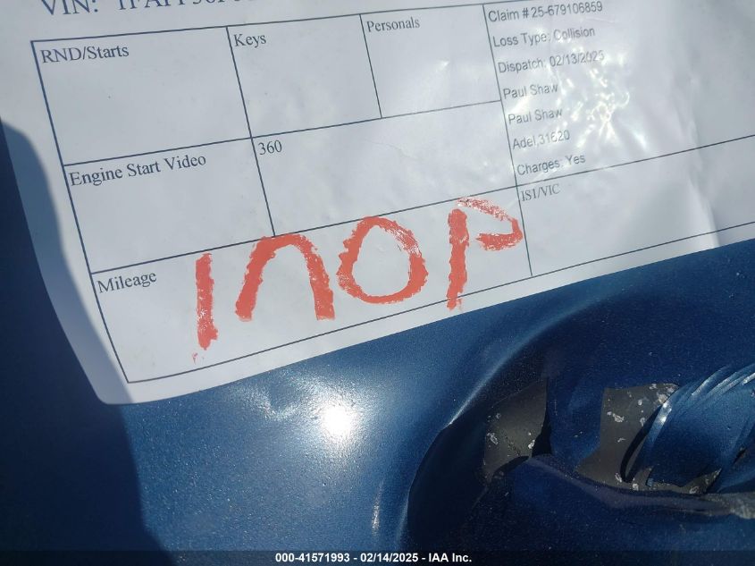 2000 Ford Focus Se VIN: 1FAFP36P0YW375218 Lot: 41571993