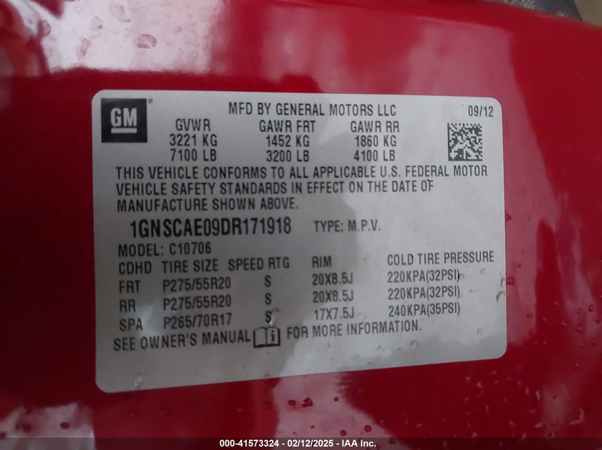 2013 CHEVROLET TAHOE LS - 1GNSCAE09DR171918