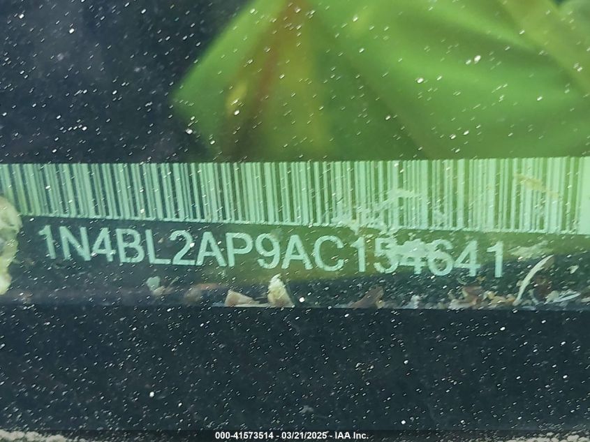 2010 Nissan Altima 3.5 Sr VIN: 1N4BL2AP9AC154641 Lot: 41573514