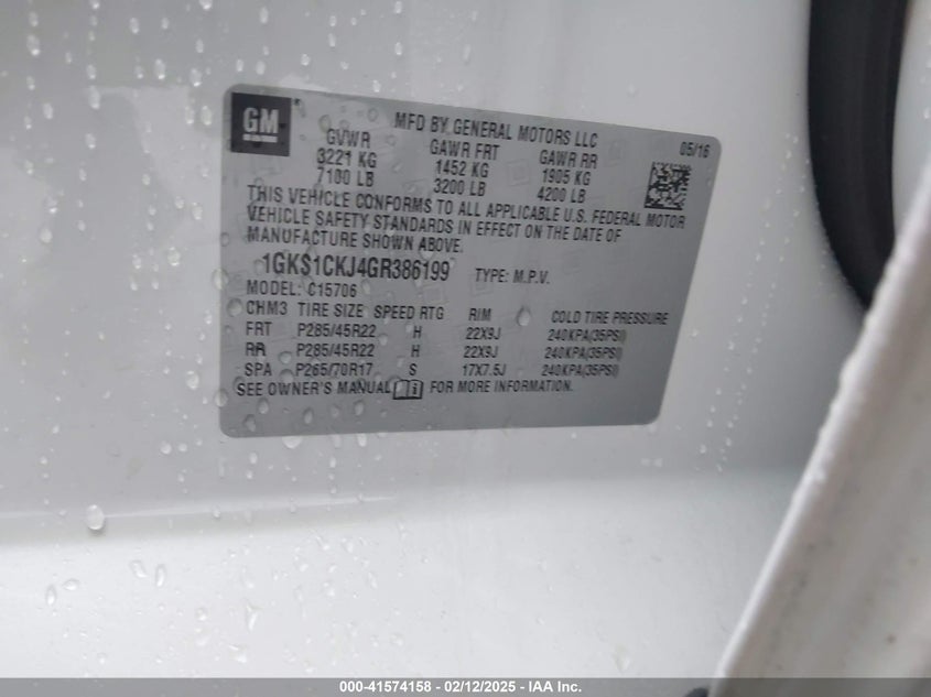 2016 GMC YUKON DENALI - 1GKS1CKJ4GR386199