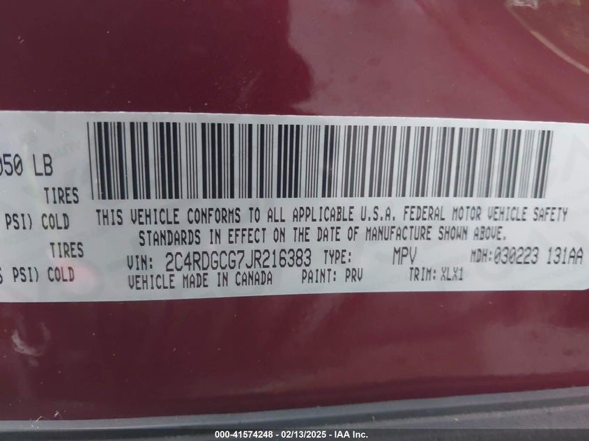 2018 DODGE GRAND CARAVAN SXT - 2C4RDGCG7JR216383