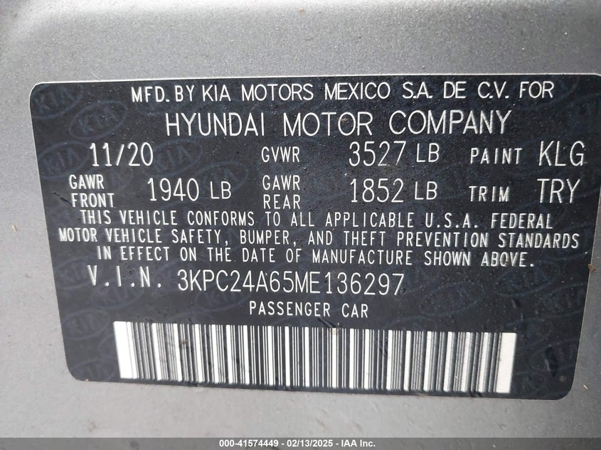 2021 HYUNDAI ACCENT SE - 3KPC24A65ME136297