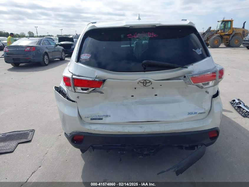 2015 Toyota Highlander Xle V6 VIN: 5TDJKRFH5FS207084 Lot: 41574860