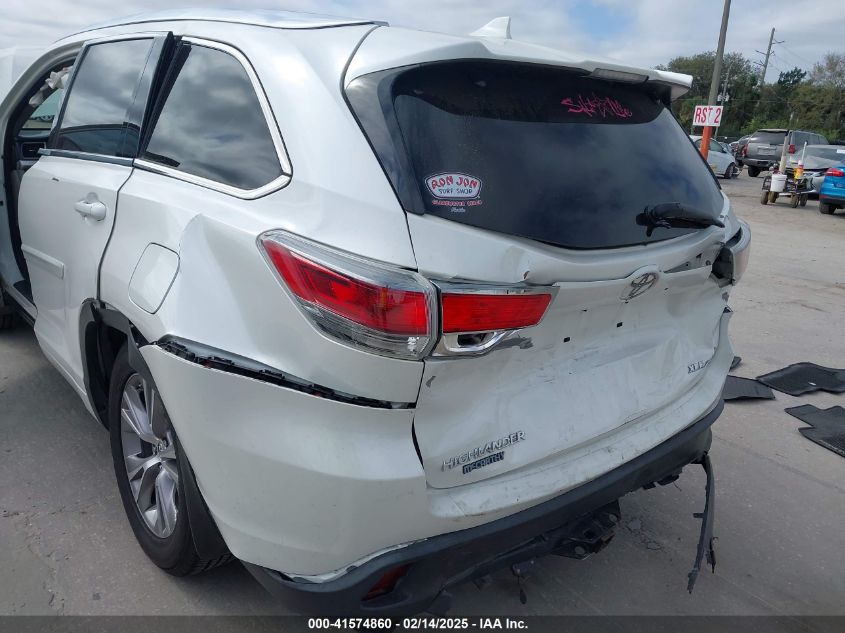 2015 Toyota Highlander Xle V6 VIN: 5TDJKRFH5FS207084 Lot: 41574860