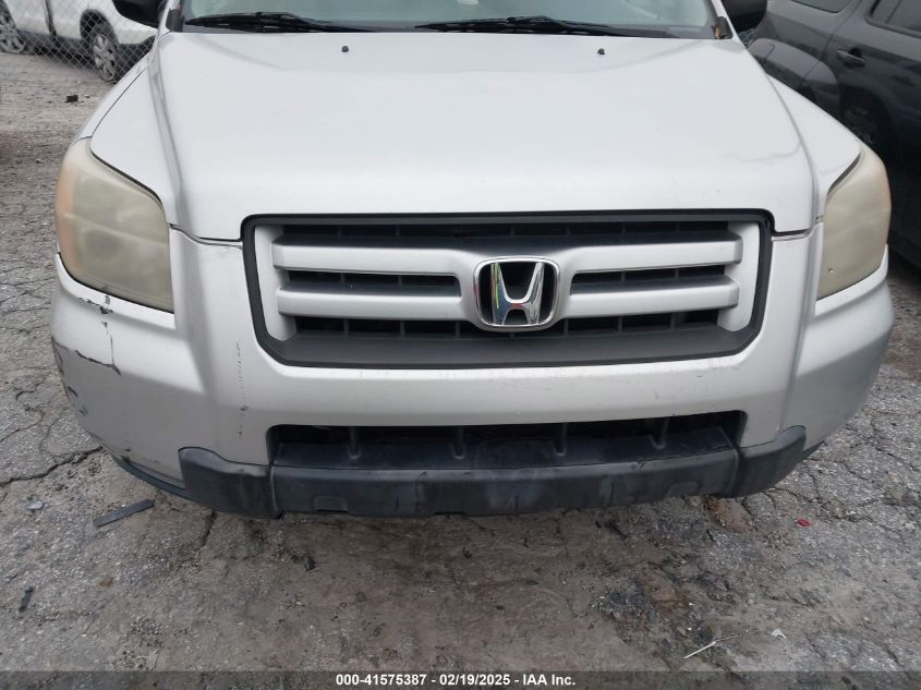 2007 Honda Pilot Lx VIN: 2HKYF18187H533828 Lot: 41575387