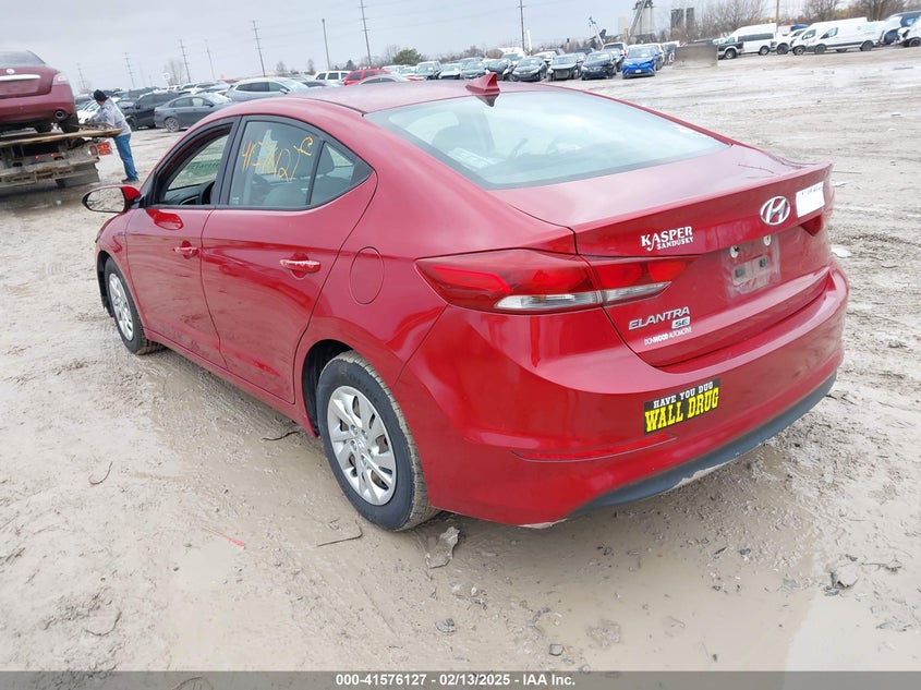 2017 HYUNDAI ELANTRA VIN: KMHD74LF1HU094670