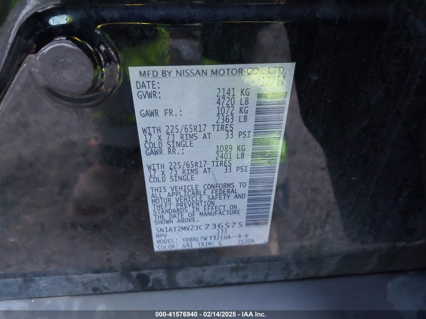 2018 NISSAN ROGUE SV - 5N1AT2MV2JC736575