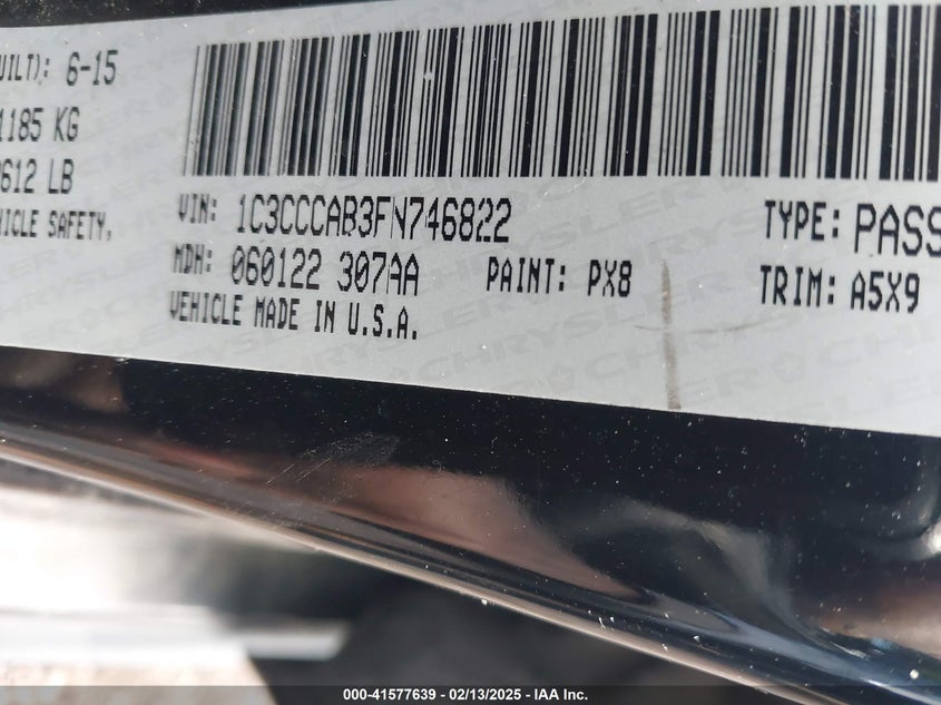 2015 CHRYSLER 200 LIMITED - 1C3CCCAB3FN746822