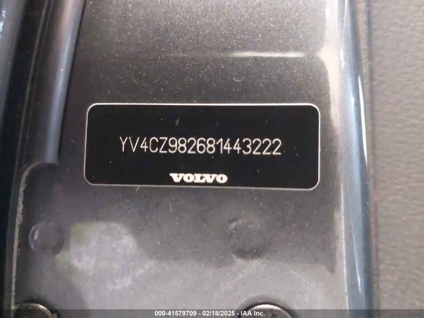 2008 Volvo Xc90 VIN: YV4CZ918268144322 Lot: 41579709