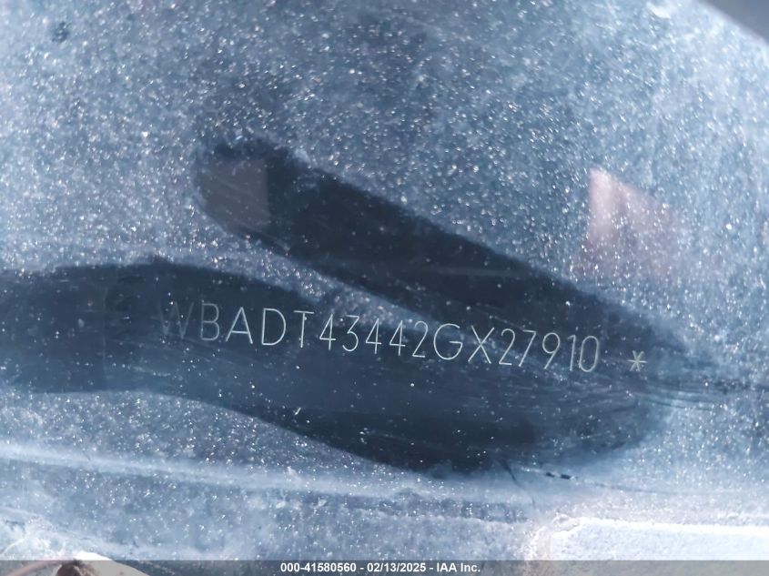 2002 BMW 525Ia VIN: WBADT43442GX27910 Lot: 41580560
