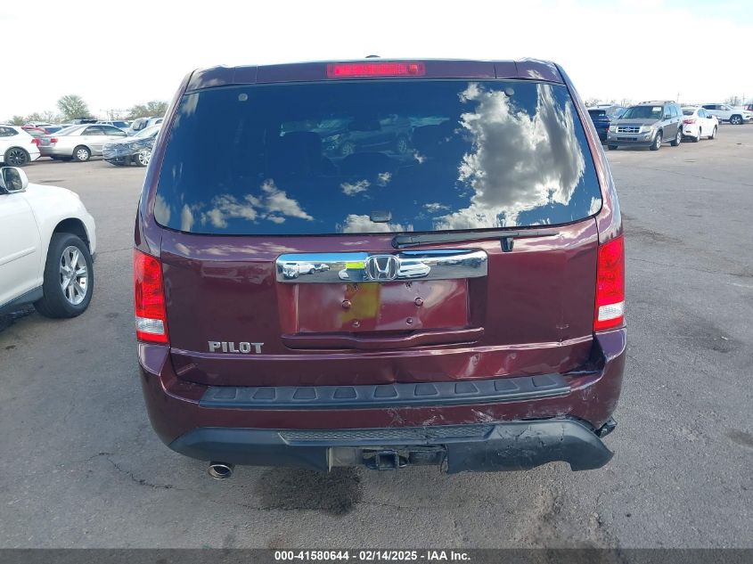 2012 Honda Pilot Ex-L VIN: 5FNYF3H53CB038511 Lot: 41580644