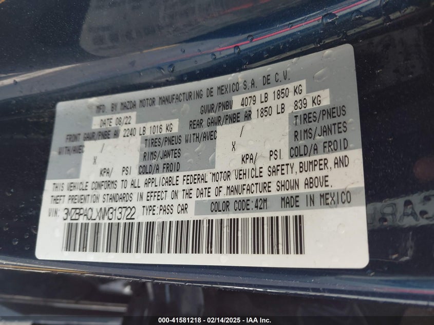 2022 MAZDA MAZDA3 PREFERRED - 3MZBPACLXNM313722