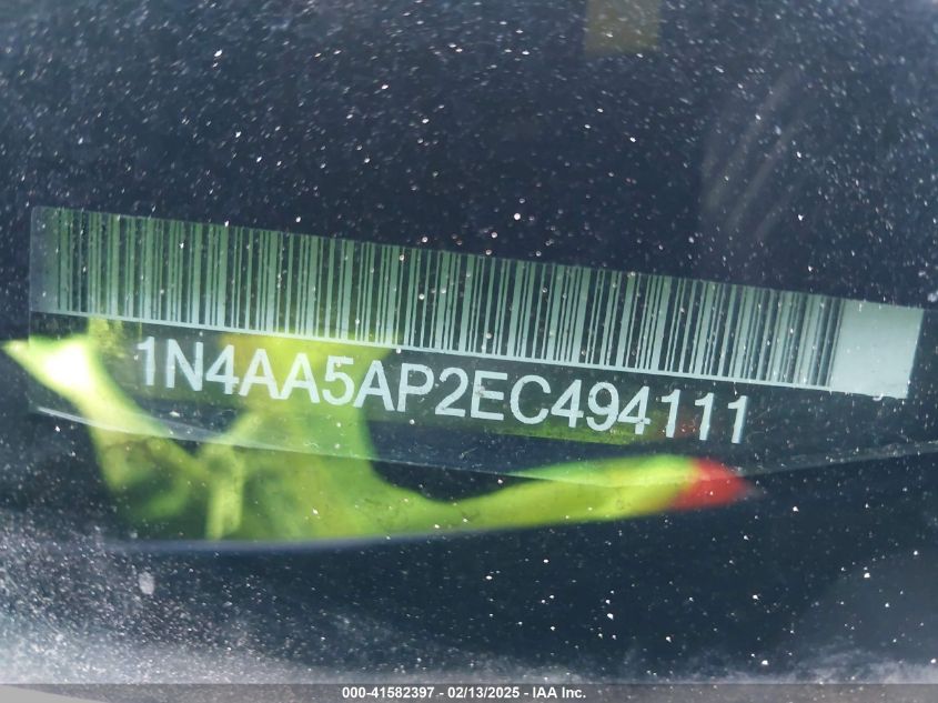 2014 Nissan Maxima 3.5 Sv VIN: 1N4AA5AP2EC494111 Lot: 41582397