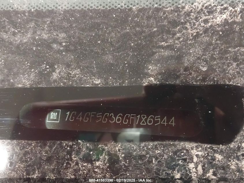 2016 Buick Lacrosse Premium Ii VIN: 1G4GF5G36GF186544 Lot: 41583390