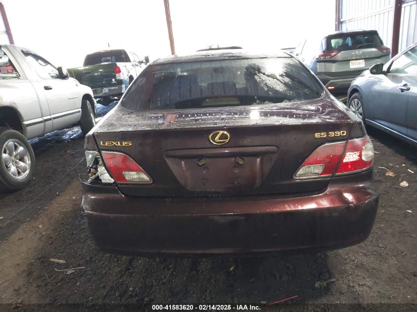 2004 Lexus Es 330 VIN: JTHBA30G145041782 Lot: 41583620