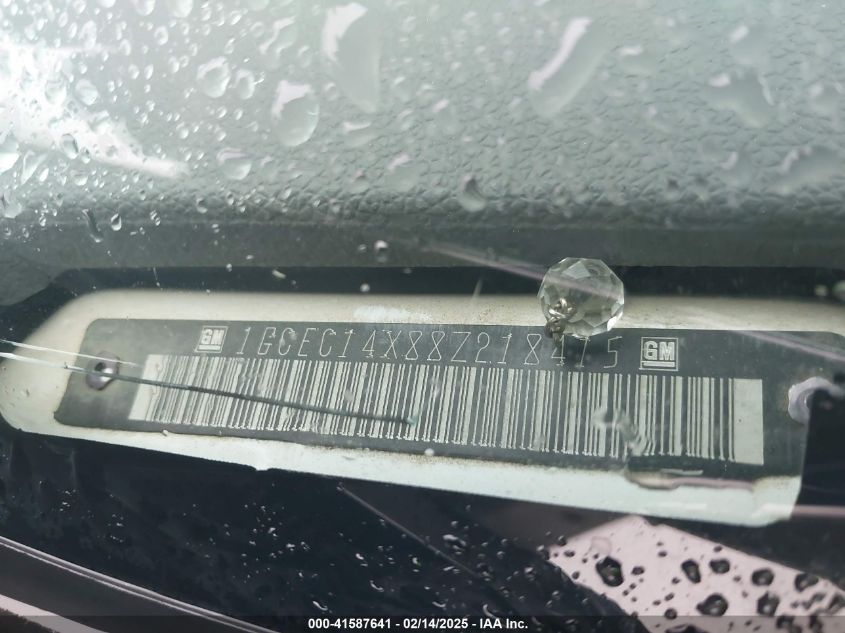 2008 Chevrolet Silverado 1500 Work Truck VIN: 1GCEC14X88Z218415 Lot: 41587641