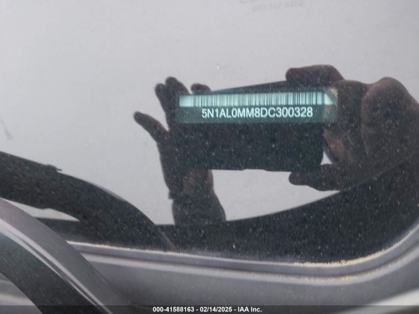 2013 Infiniti Jx VIN: 5N1AL0MM8DC300328 Lot: 41588163