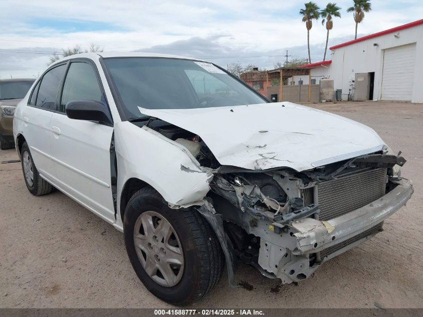 2003 Honda Civic Lx VIN: 2HGES16553H564270 Lot: 41588777