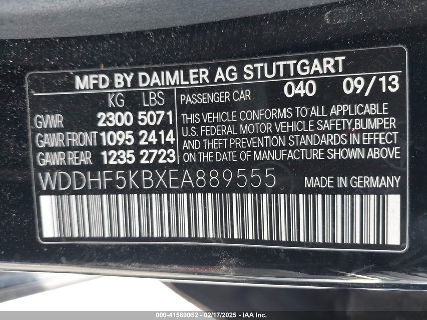 2014 MERCEDES-BENZ E 350 - WDDHF5KBXEA889555