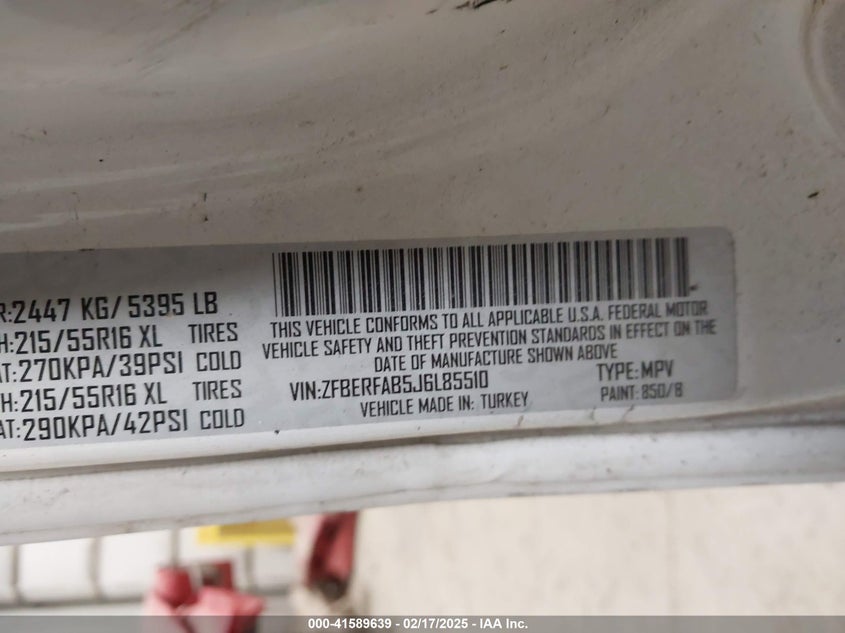 2018 RAM PROMASTER CITY TRADESMAN - ZFBERFAB5J6L85510