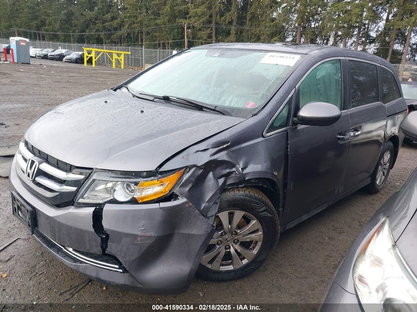 2016 Honda Odyssey, Лівий перед, IAAI, VIN 5FNRL5H66GB017062 — фото 2