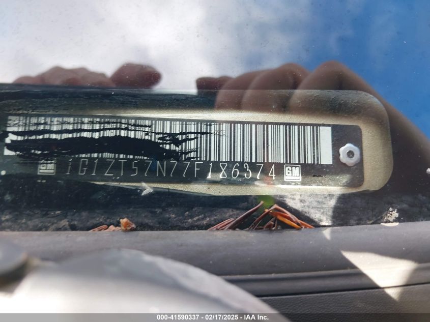 2007 Chevrolet Malibu Lt VIN: 1G1ZT57N77F186374 Lot: 41590337
