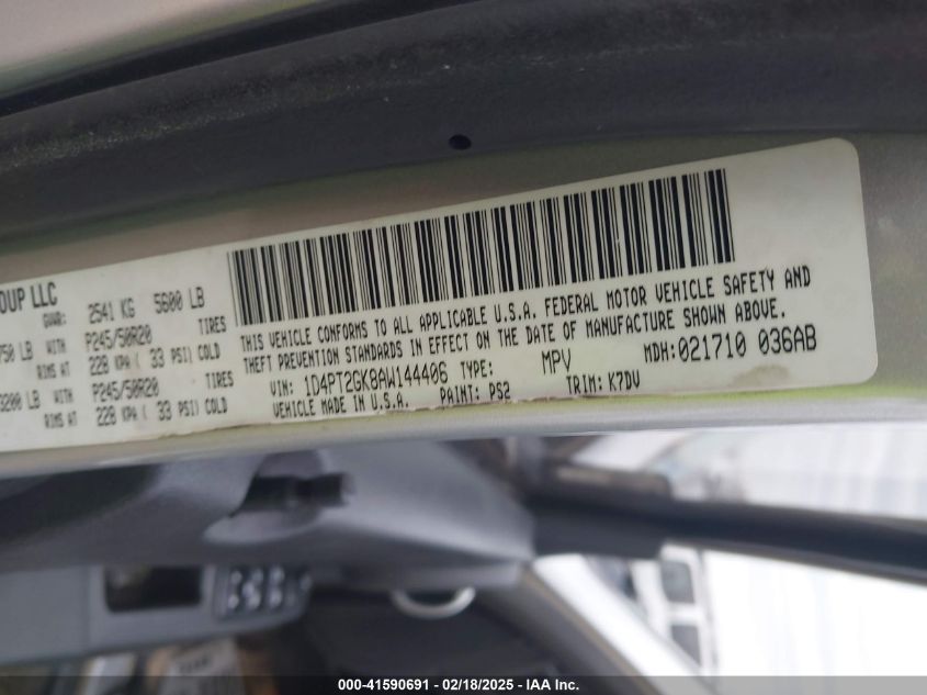 2010 Dodge Nitro Se VIN: 1D4PT2GK8AW144406 Lot: 41590691