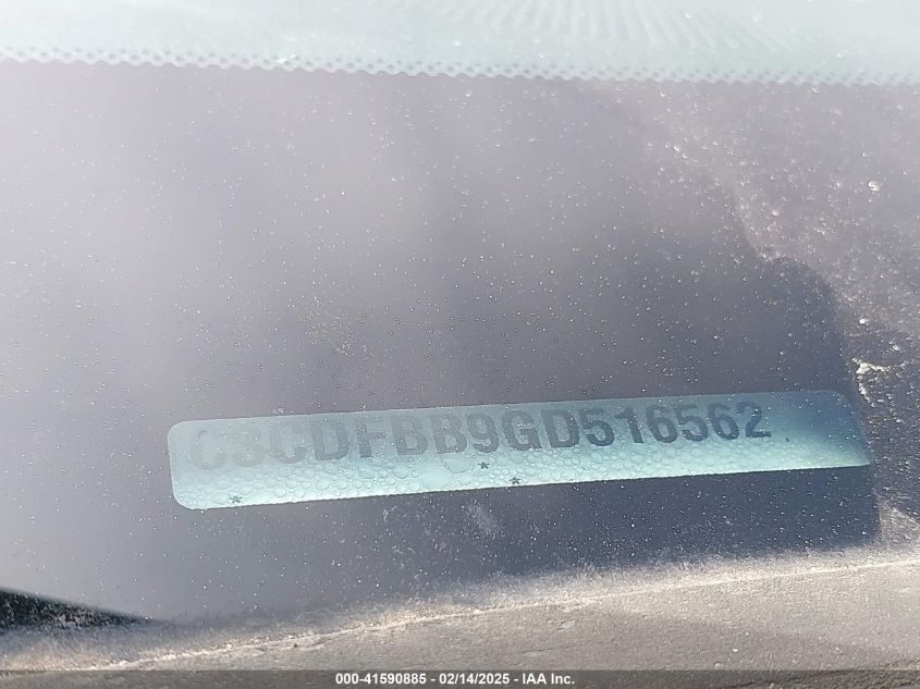 2016 Dodge Dart Sxt VIN: 1C3CDFBB9GD516562 Lot: 41590885