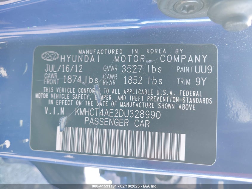 2013 HYUNDAI ACCENT GLS - KMHCT4AE2DU328990