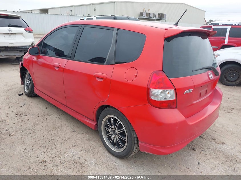 2007 HONDA FIT VIN: JHMGD38647S064889