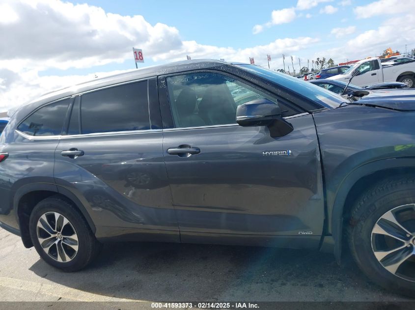 2021 Toyota Highlander Hybrid Xle VIN: 5TDHBRCH3MS51656 Lot: 41593373