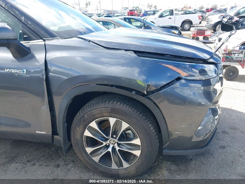 2021 Toyota Highlander Hybrid Xle VIN: 5TDHBRCH3MS51656 Lot: 41593373