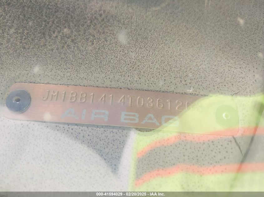 1996 Mazda Protege Dx/Lx/Es VIN: JM1BB1414T0361263 Lot: 41594029