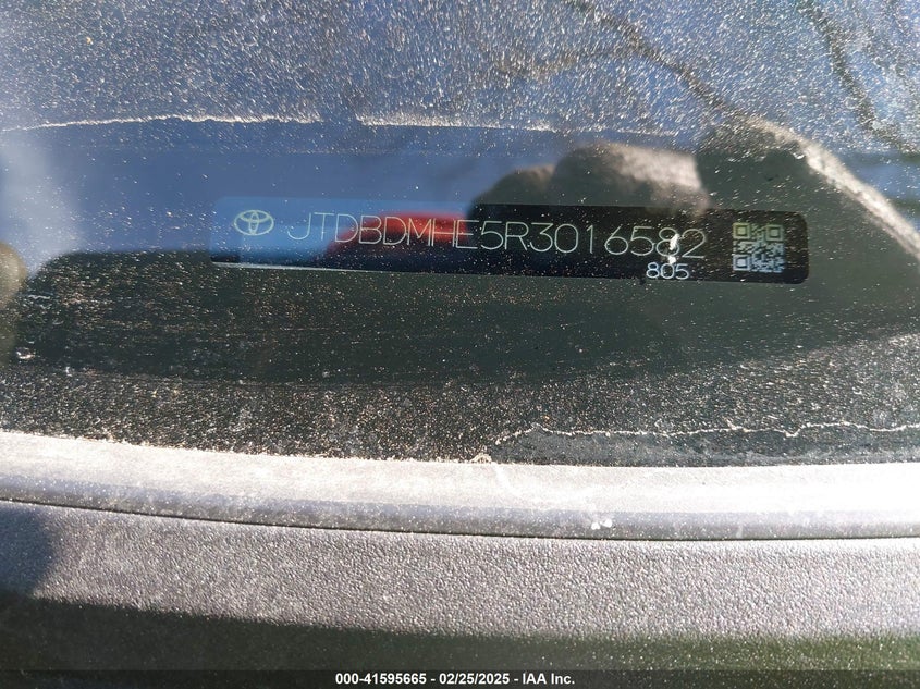 2024 TOYOTA COROLLA VIN: JTDBDMHE5R3016582