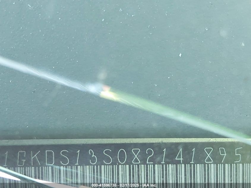 2008 GMC Envoy Sle VIN: 1GKDS13S082141895 Lot: 41596735