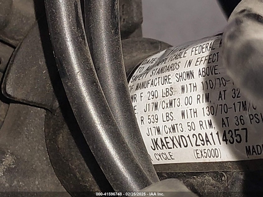 2009 KAWASAKI EX500 D - JKAEXVD129A114357